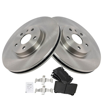 TRQ® - Front Disc Brake Kit with Semi-Metallic Pads