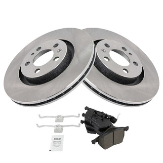 TRQ® - Front Disc Brake Kit with Semi-Metallic Pads