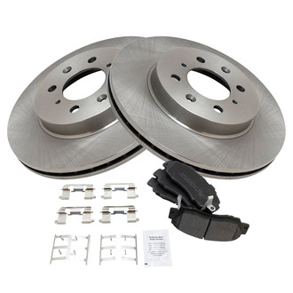 TRQ® - Front Disc Brake Kit with Semi-Metallic Pads