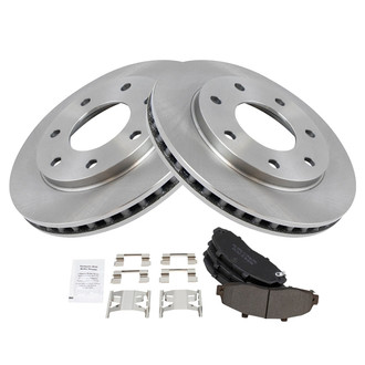 TRQ® - Front Disc Brake Kit with Semi-Metallic Pads
