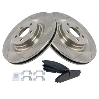 TRQ® - Front Disc Brake Kit with Semi-Metallic Pads