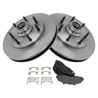 TRQ® - Front Disc Brake Kit with Semi-Metallic Pads