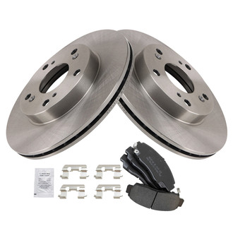 TRQ® - Front Disc Brake Kit with Semi-Metallic Pads