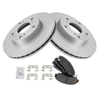 TRQ® - Front Disc Brake Kit with Semi-Metallic Pads