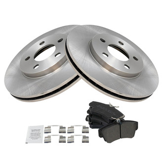 TRQ® - Front Disc Brake Kit with Semi-Metallic Pads