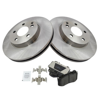 TRQ® - Front Disc Brake Kit with Semi-Metallic Pads