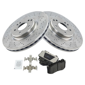 TRQ® BKA30097 - Front Disc Brake Kit with Semi-Metallic Pads