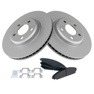 TRQ® - Front Disc Brake Kit with Semi-Metallic Pads