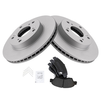 TRQ® - Front Disc Brake Kit with Semi-Metallic Pads