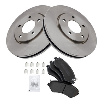 TRQ® - Front Disc Brake Kit with Semi-Metallic Pads