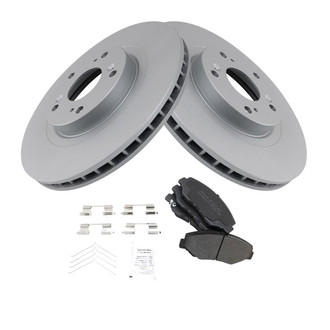 TRQ® - Front Disc Brake Kit with Semi-Metallic Pads
