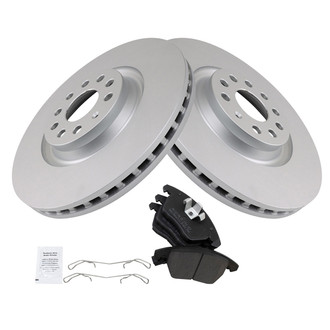 TRQ® - Front Disc Brake Kit with Semi-Metallic Pads