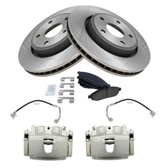 TRQ® - Disc Brake Kit with Ceramic Pads, Calipers and Hoses