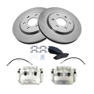 TRQ® - Disc Brake Kit with Ceramic Pads, Calipers and Hoses
