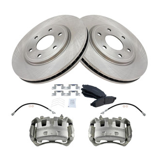TRQ® - Disc Brake Kit with Ceramic Pads, Calipers and Hoses