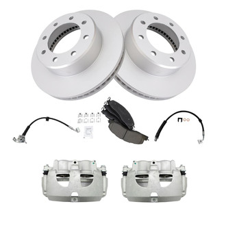 TRQ® - Front Disc Brake Kit with Ceramic Pads, Calipers and Hoses