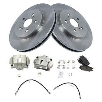 TRQ® - Disc Brake Kit with Ceramic Pads, Calipers and Hoses