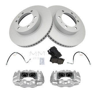 TRQ® - Front Disc Brake Kit with Ceramic Pads, Calipers and Hoses