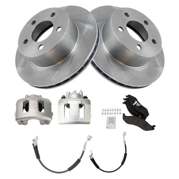 TRQ® - Disc Brake Kit with Ceramic Pads, Calipers and Hoses
