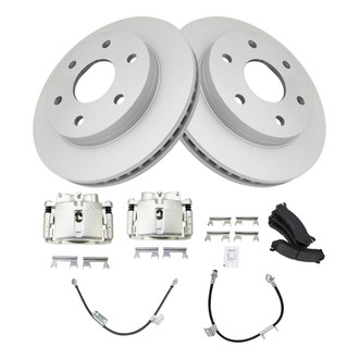 TRQ® - Front Disc Brake Kit with Ceramic Pads, Calipers and Hoses