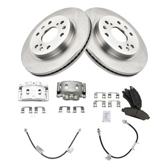 TRQ® - Front Disc Brake Kit with Ceramic Pads, Calipers and Hoses