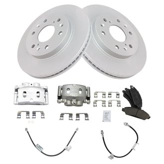 TRQ® - Front Disc Brake Kit with Ceramic Pads, Calipers and Hoses