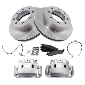 TRQ® - Front Disc Brake Kit with Ceramic Pads, Calipers and Hoses