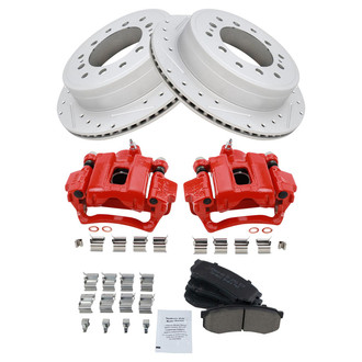 TRQ® - Performance Ceramic Rear Brake Kit with Calipers