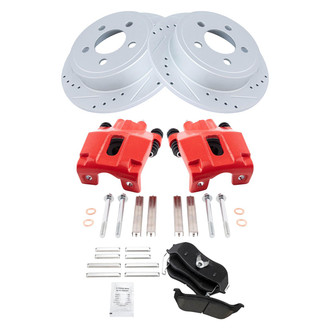 TRQ® - Performance Ceramic Rear Brake Kit with Calipers