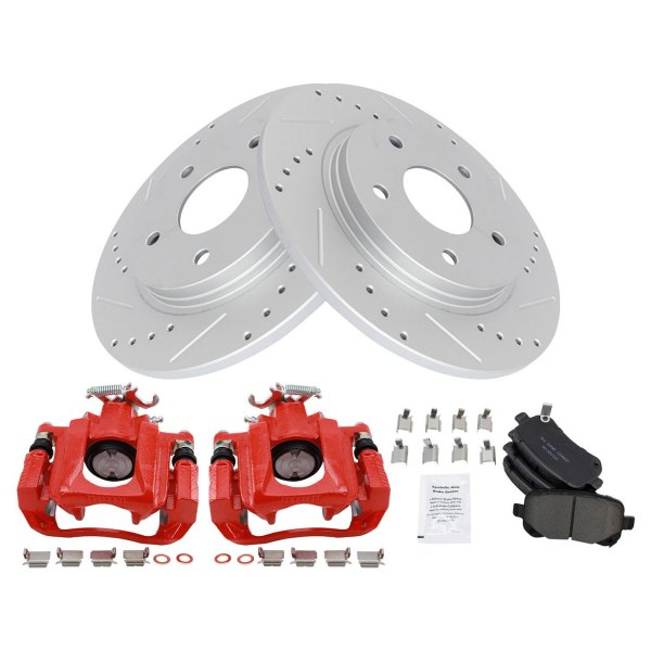 TRQ® - Performance Ceramic Rear Brake Kit with Calipers