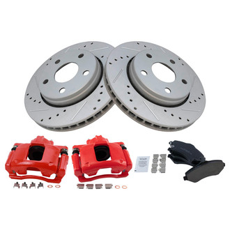 TRQ® - Performance Ceramic Front Brake Kit with Calipers