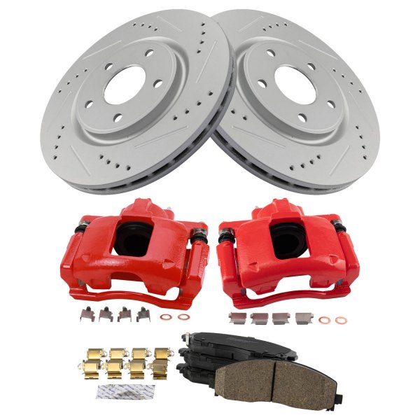 TRQ® - Performance Ceramic Front Brake Kit with Calipers