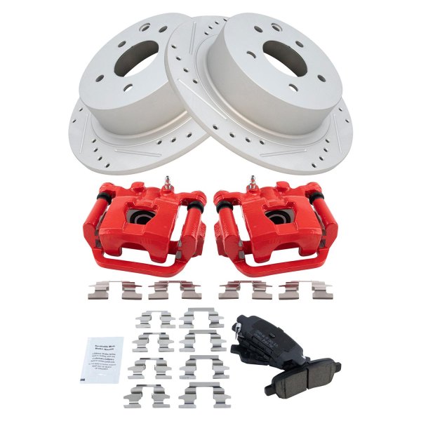 TRQ® - Performance Ceramic Rear Brake Kit with Calipers