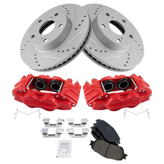 TRQ® BKA33545 - Performance Ceramic Front Brake Kit with Calipers