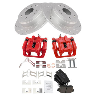 TRQ® - Performance Ceramic Rear Brake Kit with Calipers