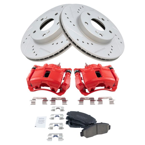 TRQ® - Performance Ceramic Front Brake Kit with Calipers