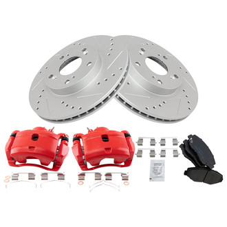 TRQ® - Performance Ceramic Front Brake Kit with Calipers