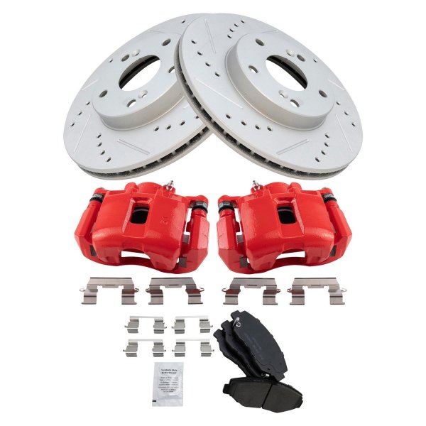 TRQ® - Performance Ceramic Front Brake Kit with Calipers