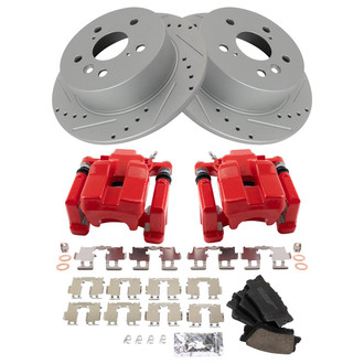 TRQ® - Performance Ceramic Rear Brake Kit with Calipers