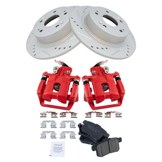 TRQ® - Performance Ceramic Rear Brake Kit with Calipers