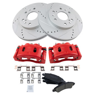 TRQ® - Performance Ceramic Front Brake Kit with Calipers