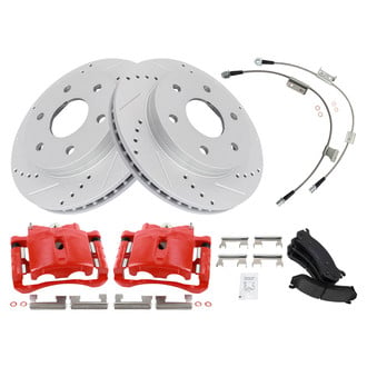 TRQ® - Performance Ceramic Brake Kit with Calipers and Hoses