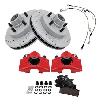 TRQ® - Performance Ceramic Brake Kit with Calipers and Hoses
