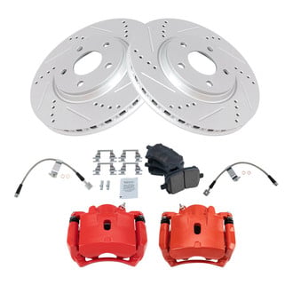 TRQ® - Performance Ceramic Brake Kit with Calipers and Hoses
