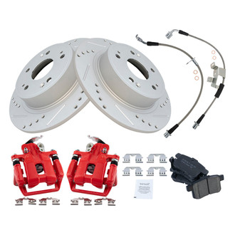 TRQ® - Performance Ceramic Brake Kit with Calipers and Hoses