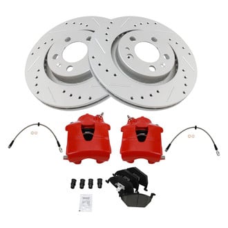 TRQ® - Performance Ceramic Brake Kit with Calipers and Hoses