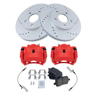 TRQ® - Performance Ceramic Brake Kit with Calipers and Hoses