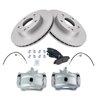 TRQ® - Front Disc Brake Kit with Ceramic Pads, Calipers and Hoses