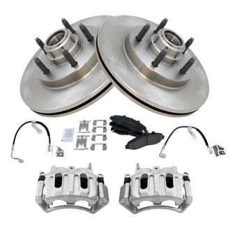 TRQ® - Front Disc Brake Kit with Ceramic Pads, Calipers and Hoses