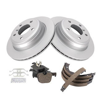 TRQ® - Rear Disc Brake Kit with Ceramic Pads and Shoes